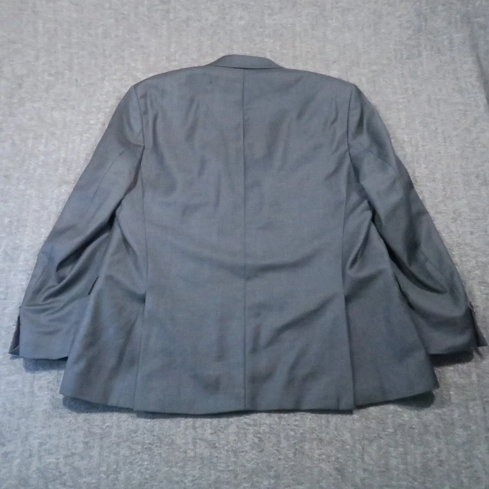 Lauren Ralph Lauren Suit Jacket 46R Gray Wool Blazer 2-Button Corporate Preppy